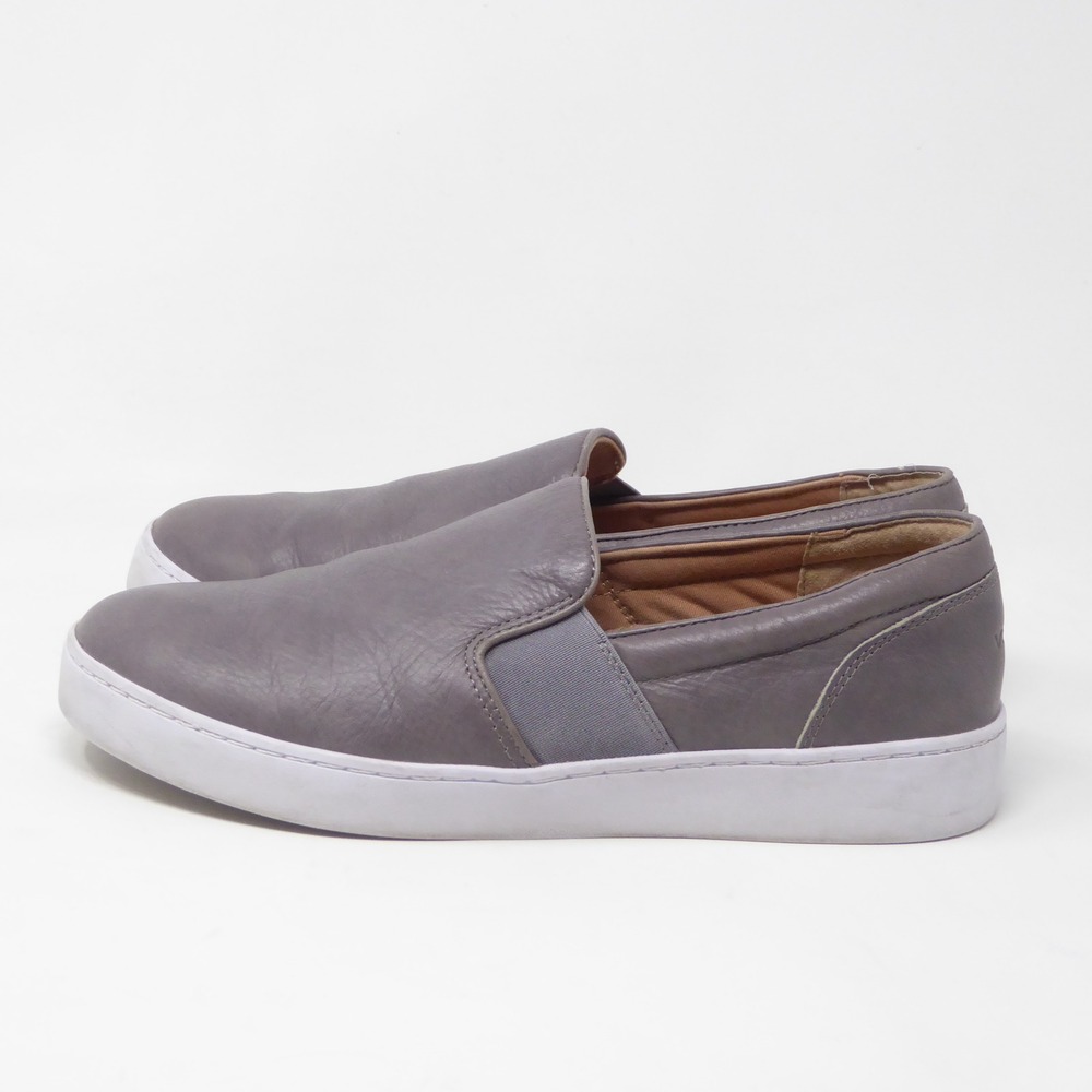 Vionic Women Slip On Sneakers Shoes Gray Leather Demetra Orthotic Size 9 - Picture 4 of 9